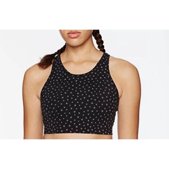 Core 10 black starburst strappy sports bra. Size 1x plus. - Picture 1 of 6